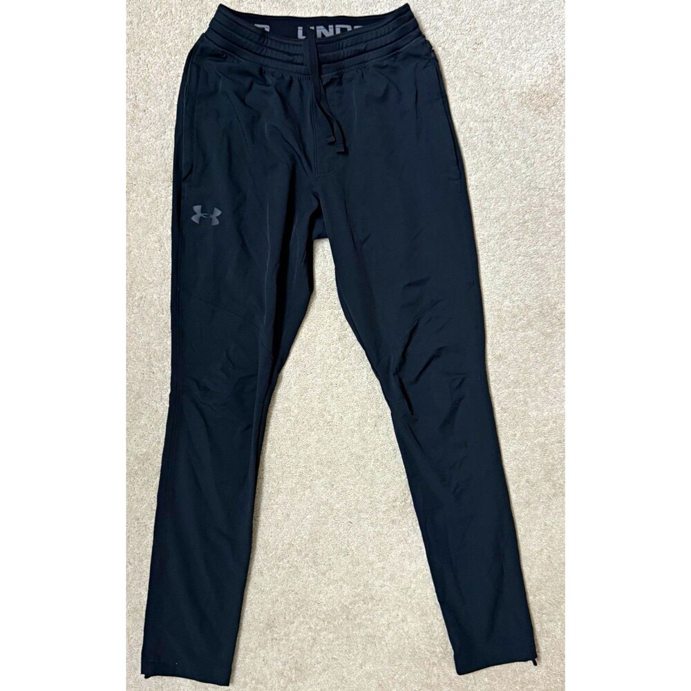 Under Armour Mens S Black Fitted "Storm Performance" Tapered Ankle Pants